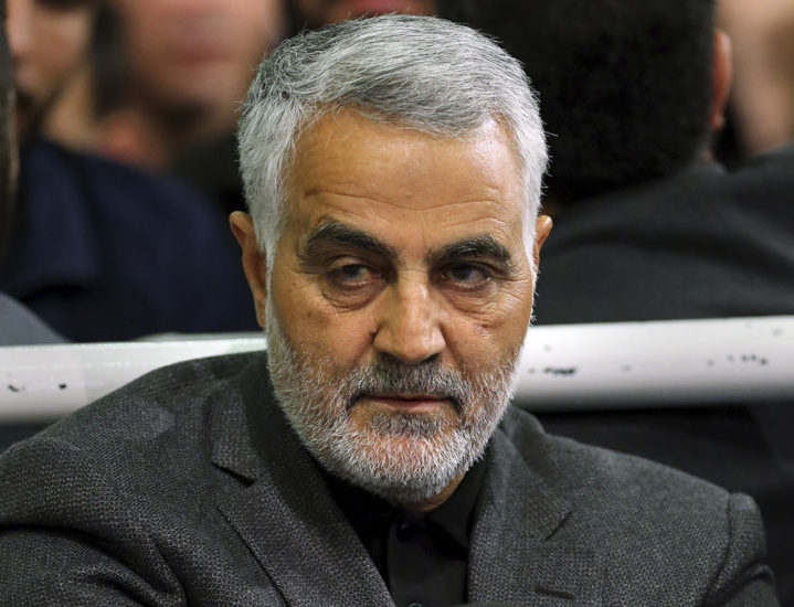 Quds Force General Qassem Soleimani, who was killed by an American drone attack. Although he looks pretty glum, everyone else around the world should be cheering . . . especially Israelis and Americans.