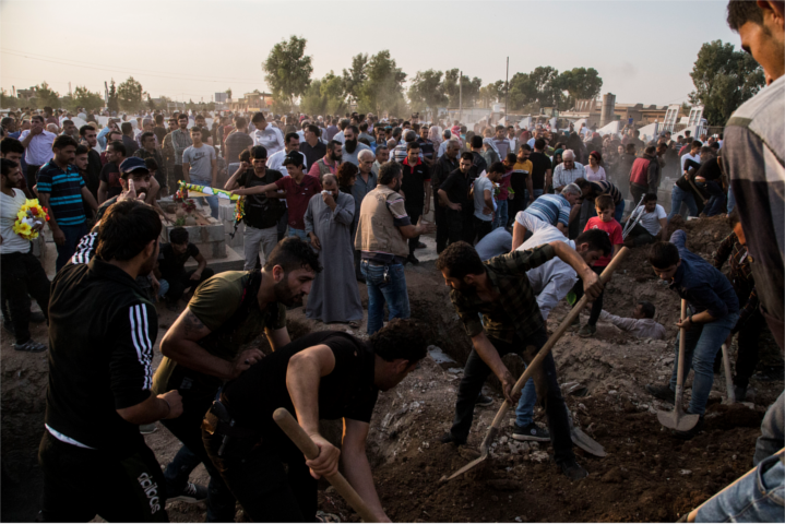 Following President Trump’s permission for Turkish troops to invade Syria, Kurdish members of the Syrian Democratic Forces are buried following battle with the Turks. Israel’s statehood and military self-sufficiency protect it from such aggression by Middle East neighbors.