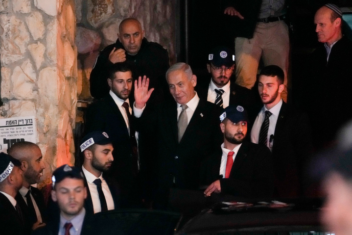 Prime Minister Benjamin Netanyahu leaves the home of former Minister of the Interior, Aryeh Deri, whom the Israeli Supreme Court disqualified from serving on the grounds that his appointment was “unreasonable”—not that he had broken a law.