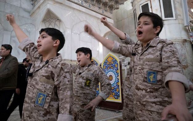 Boys like these wearing uniforms of the Iran Revolutionary Guard Corps (IRGC), as young as 12 years old, are now being recruited for active duty in Iran’s war against the United States and Israel. Use of children as soldiers is a war crime, but few media and no UN agencies condemn it.