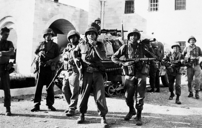 Israeli troops in Jerusalem’s old city, June 1967, after defeating Jordan, which had illegally colonized Judea and Samaria (the West Bank) and eastern Jerusalem in 1948. Jews have been fighting invaders and colonizers in the land of Israel for some 3000 years. 