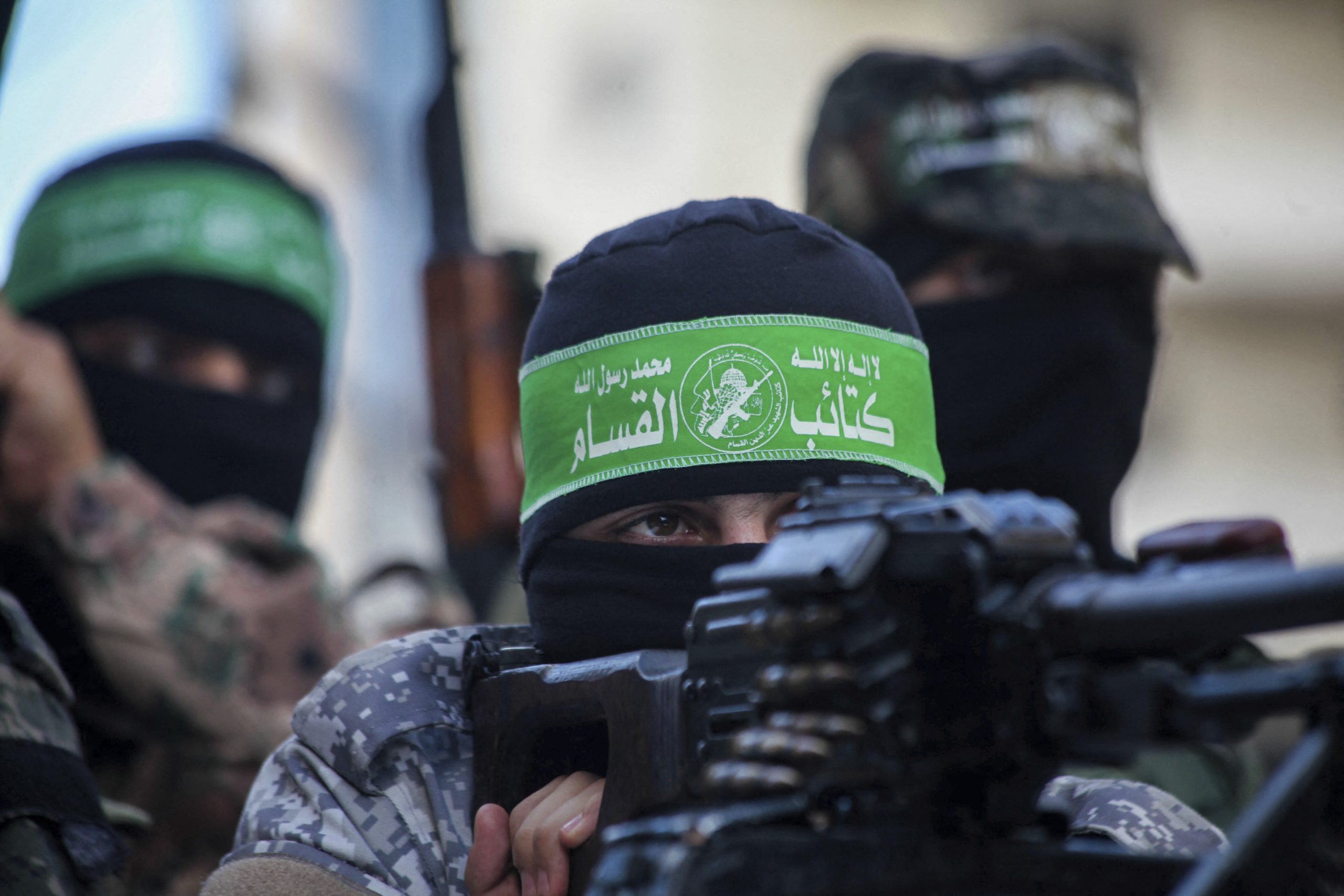 Hamas fighters at a rally in Gaza City following the group’s ceasefire with Israel. A recent survey identifies Palestinian society as the world’s most anti-Semitic, and Muslim states in the Middle East rank uniformly as global hotbeds of “extremely anti-Semitic” attitudes.